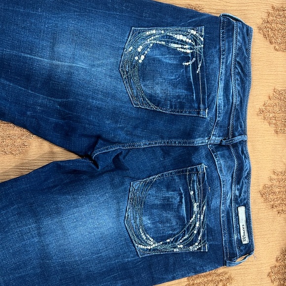 EXPRESS barely boot Zelda, slim fit ultra low rise jeans - Picture 5 of 6